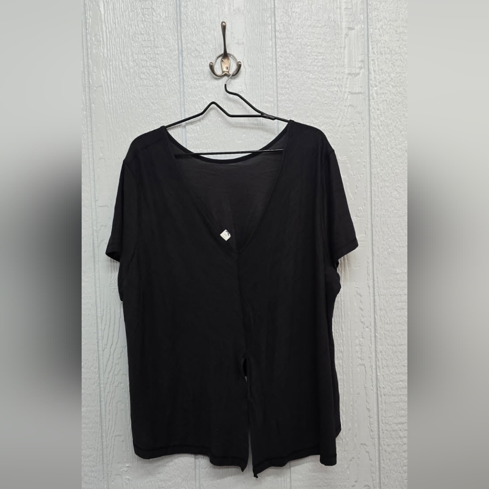 NWT 2X Old Navy Go Dry Classic Black V-Neck Women's Top